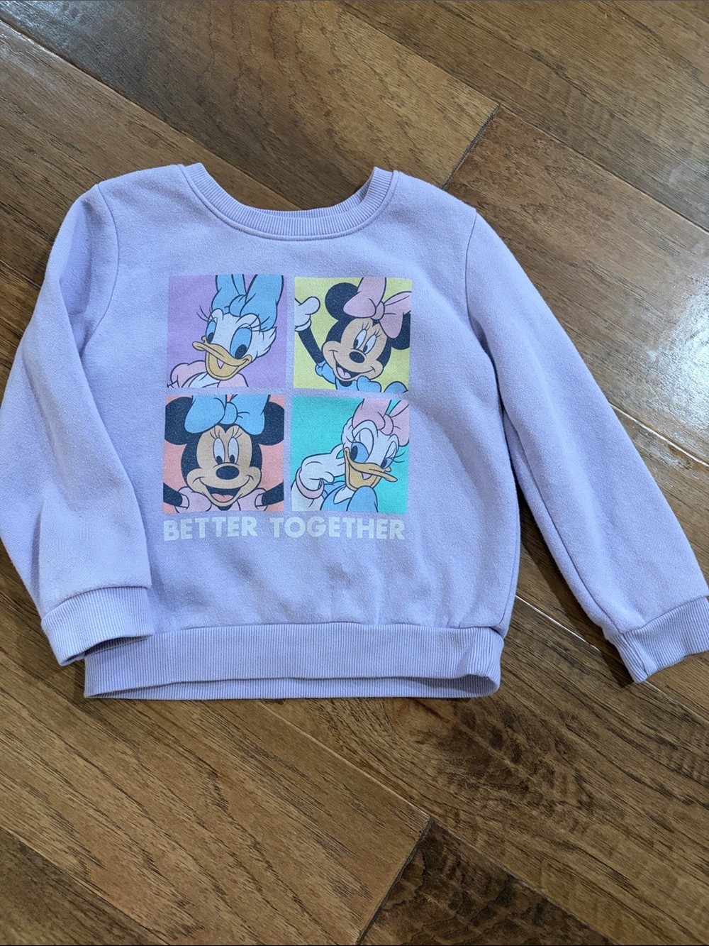 Girls' Lavender Disney crew neck